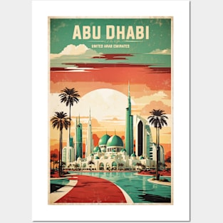 Abu Dhabi United Arab Emirates Vintage Travel Tourism Posters and Art